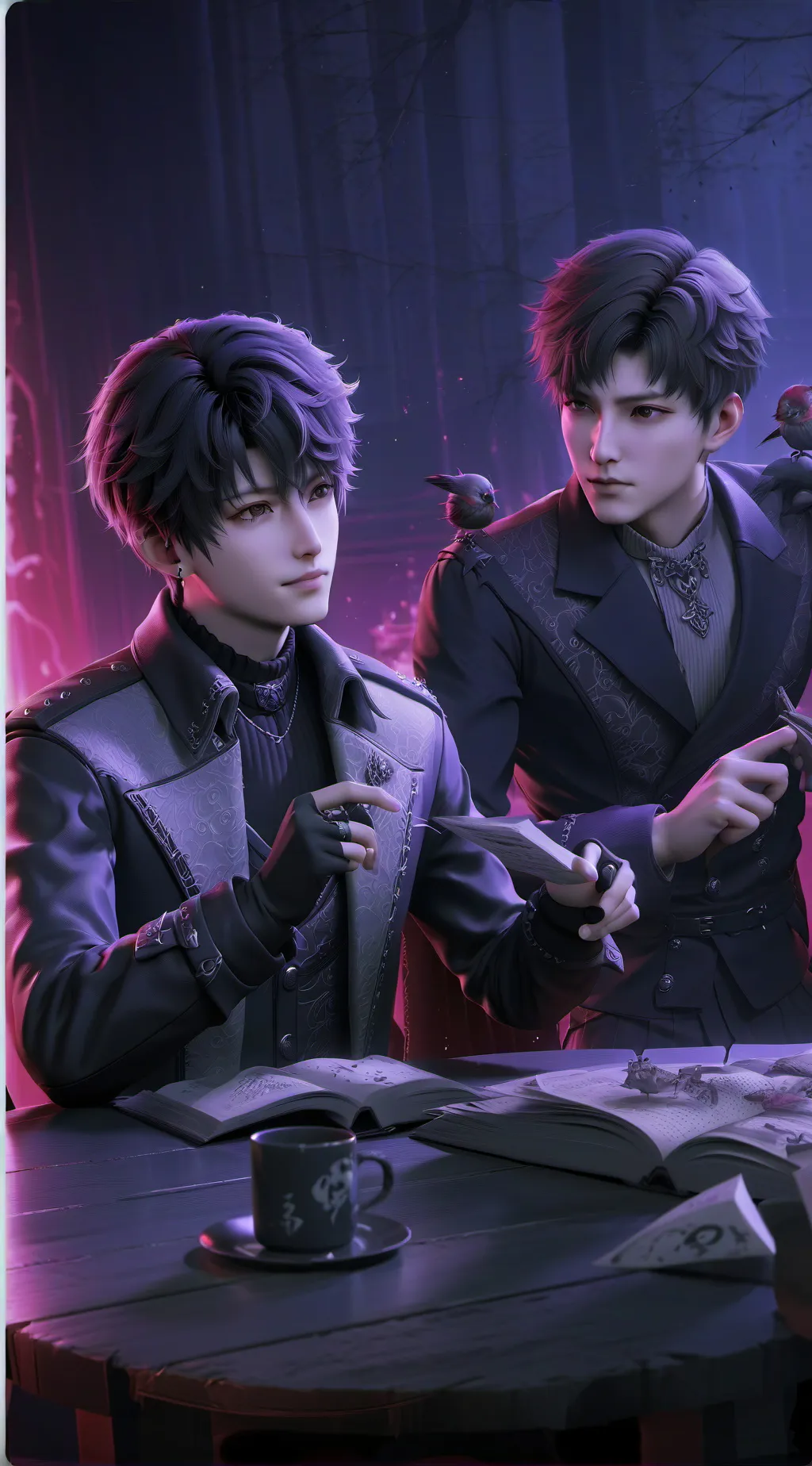 ai character: jikook tus papas background