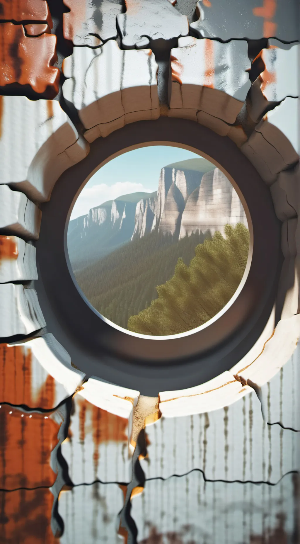 ai character: Hole in the wall background