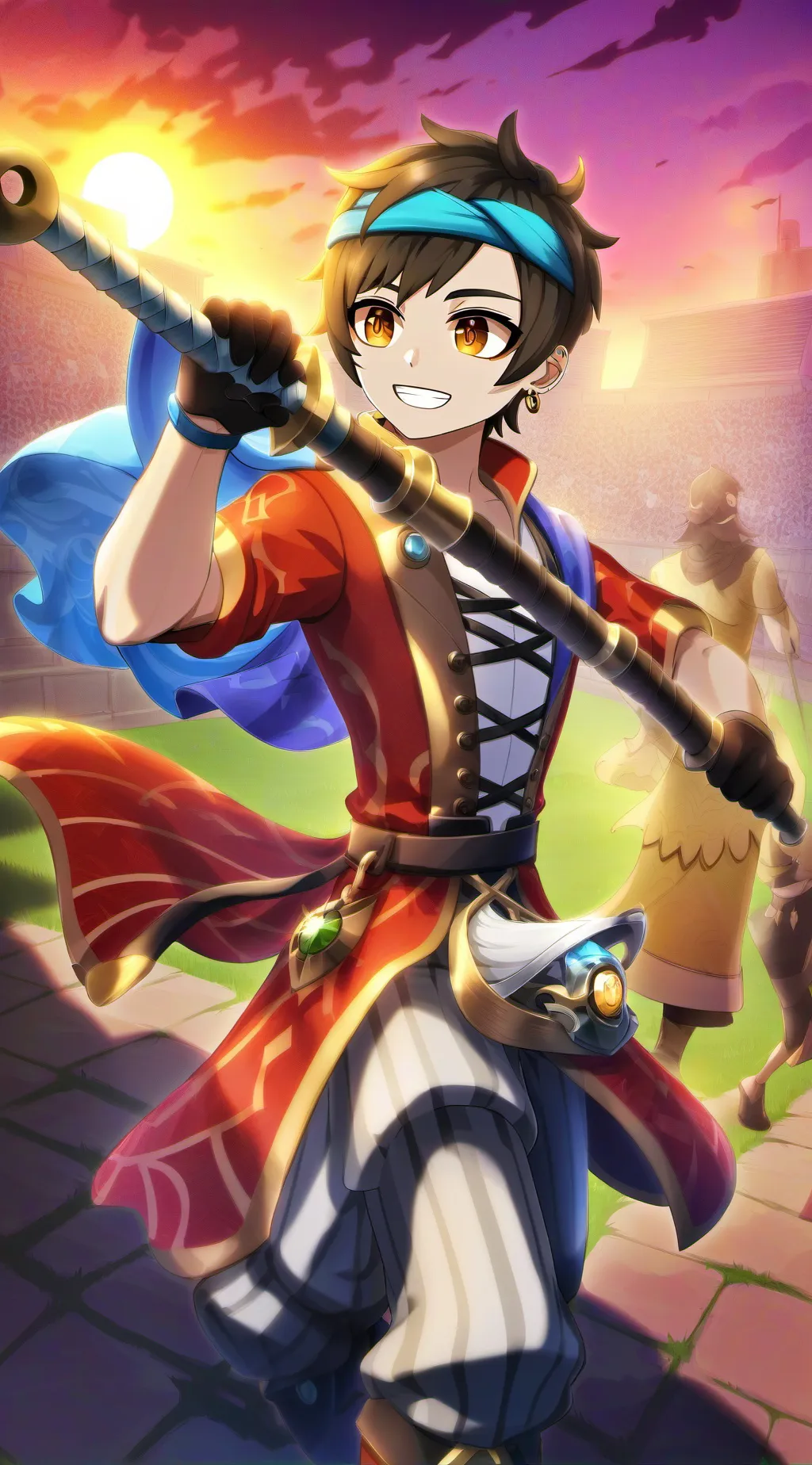 ai character: challenge shrimpoo background