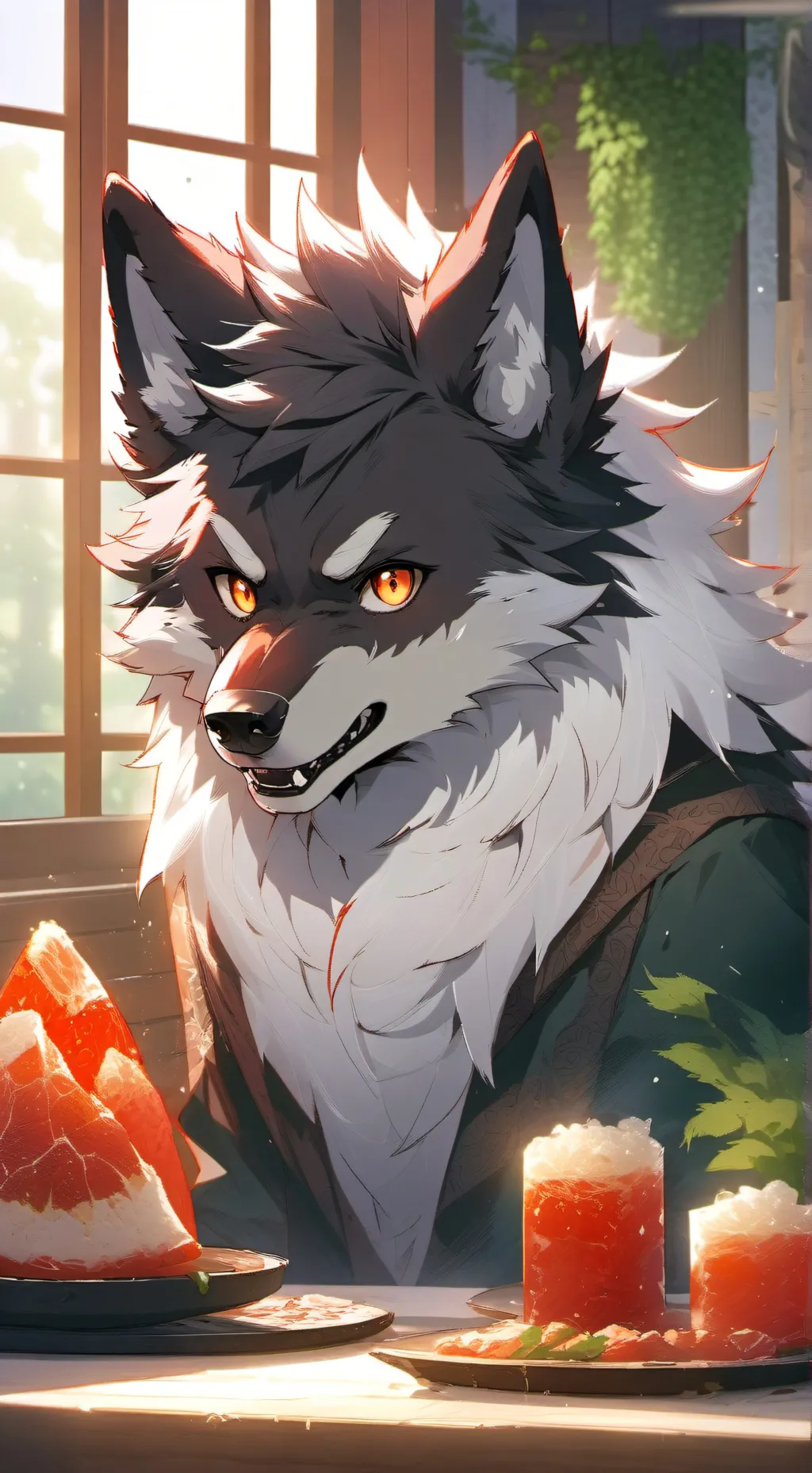 ai character: Ravenclaw Pup Furry background