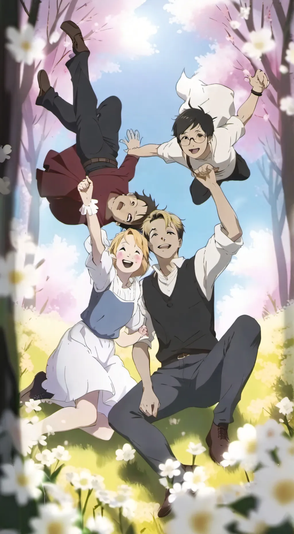 ai character: Sam and colby  background