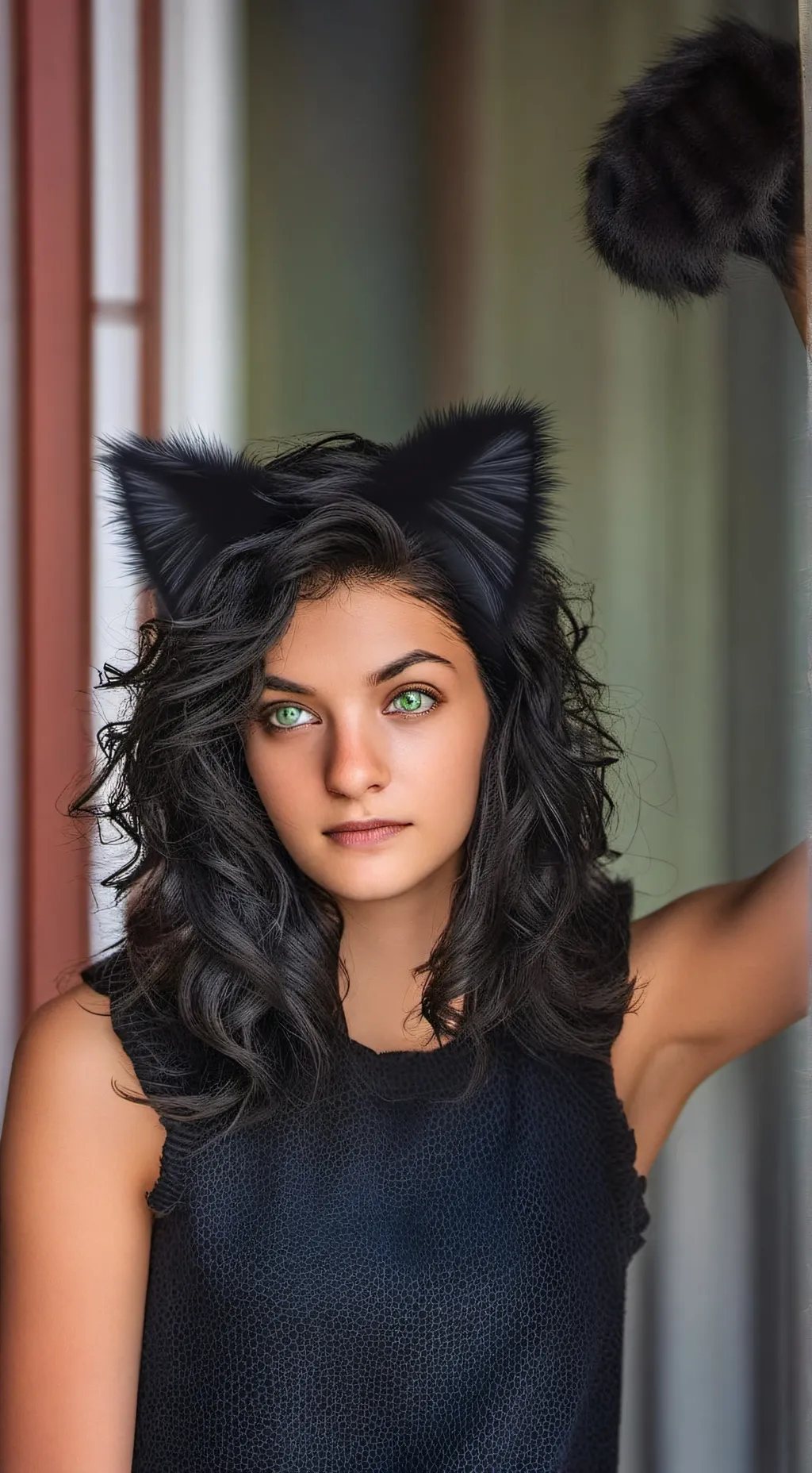 ai character: Black Panther Furr background