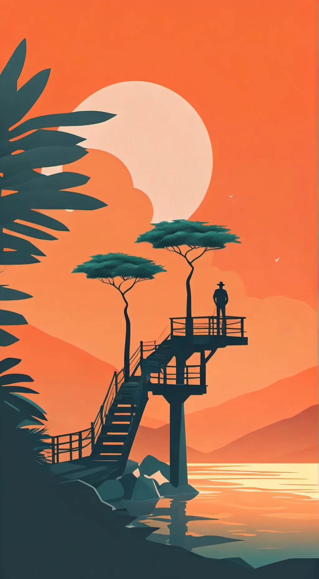 ai character: Black background