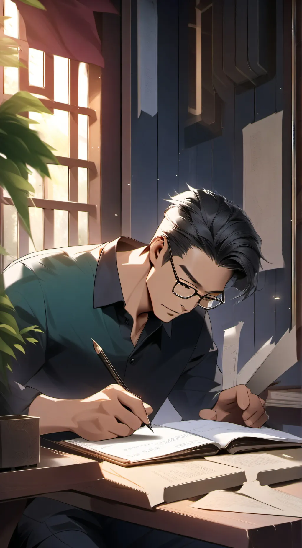 ai character: Asian dad background