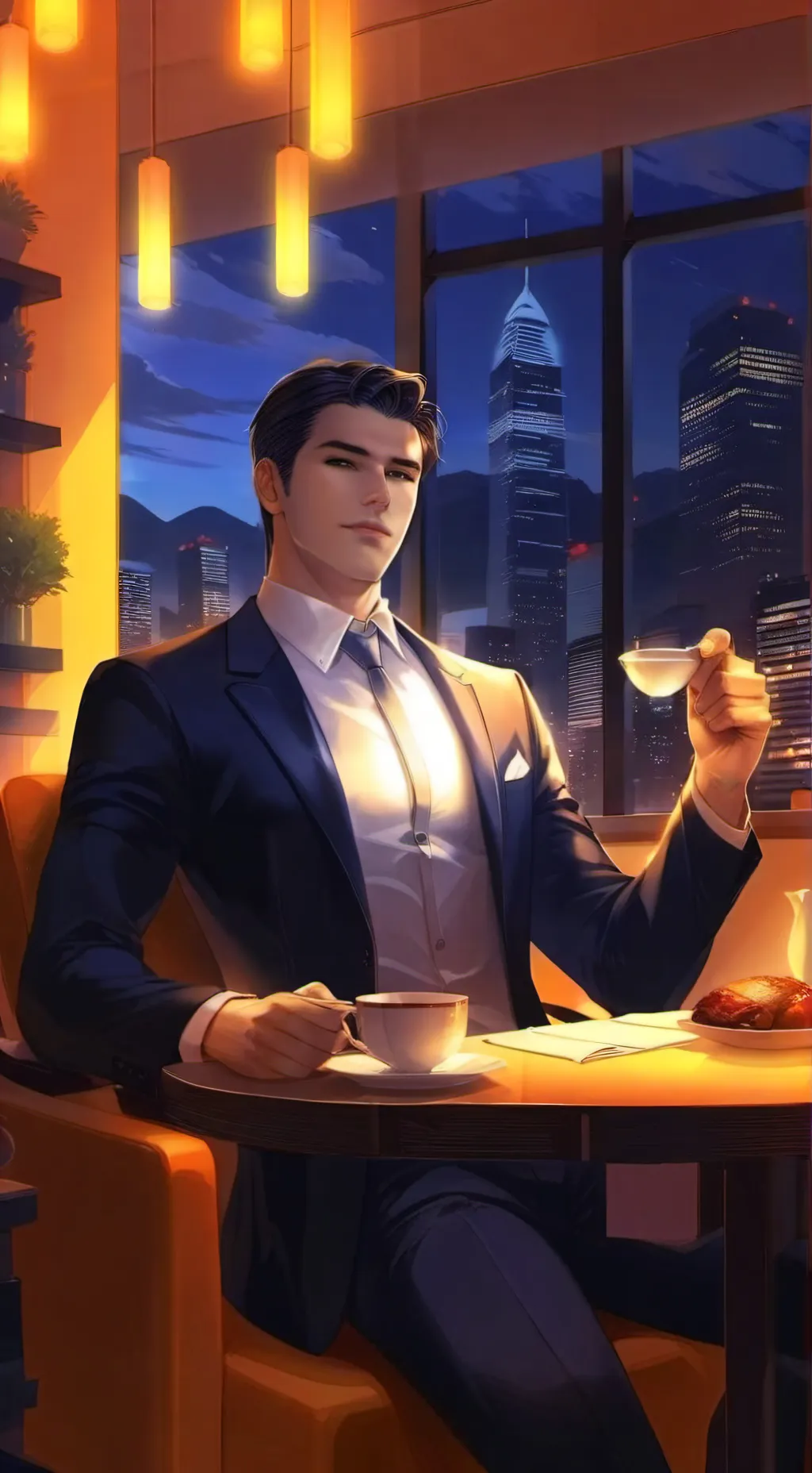 ai character: Xhan  background