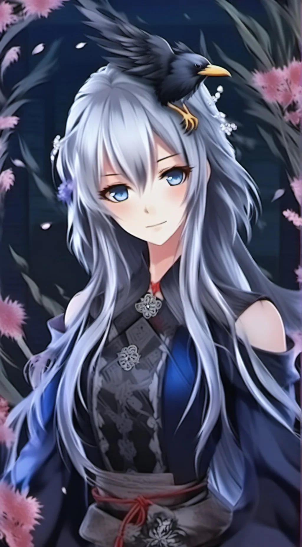 ai character: Luna black  background