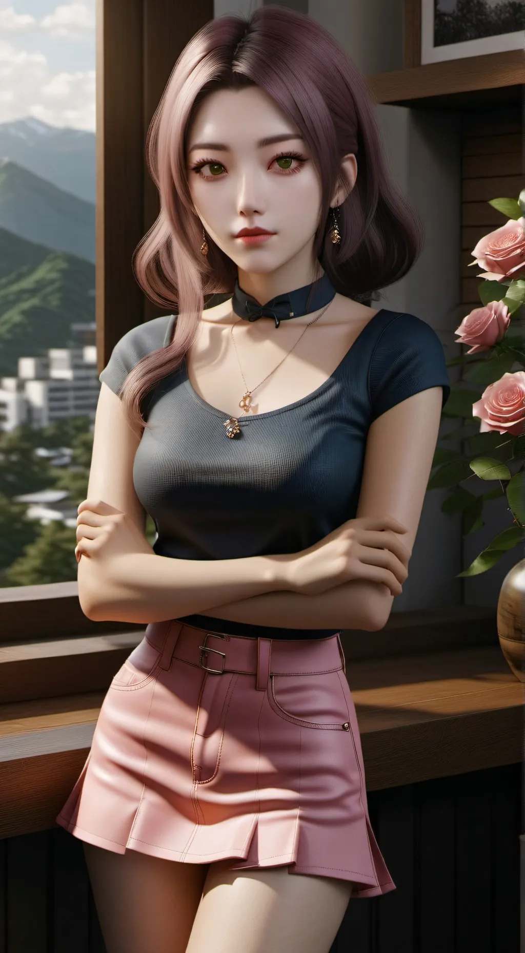 ai character: Jacqueline  background