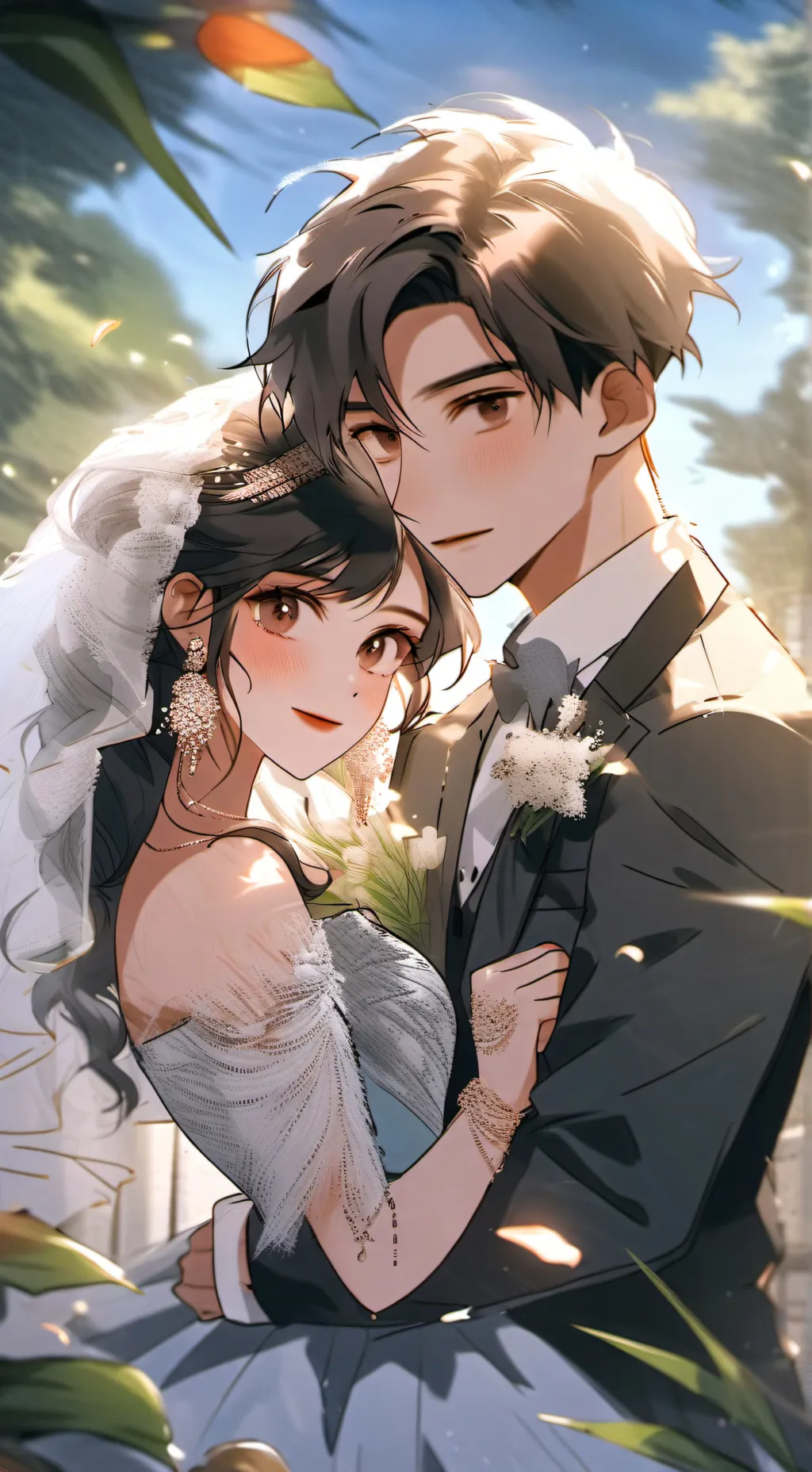 ai character: MHA wedding  background