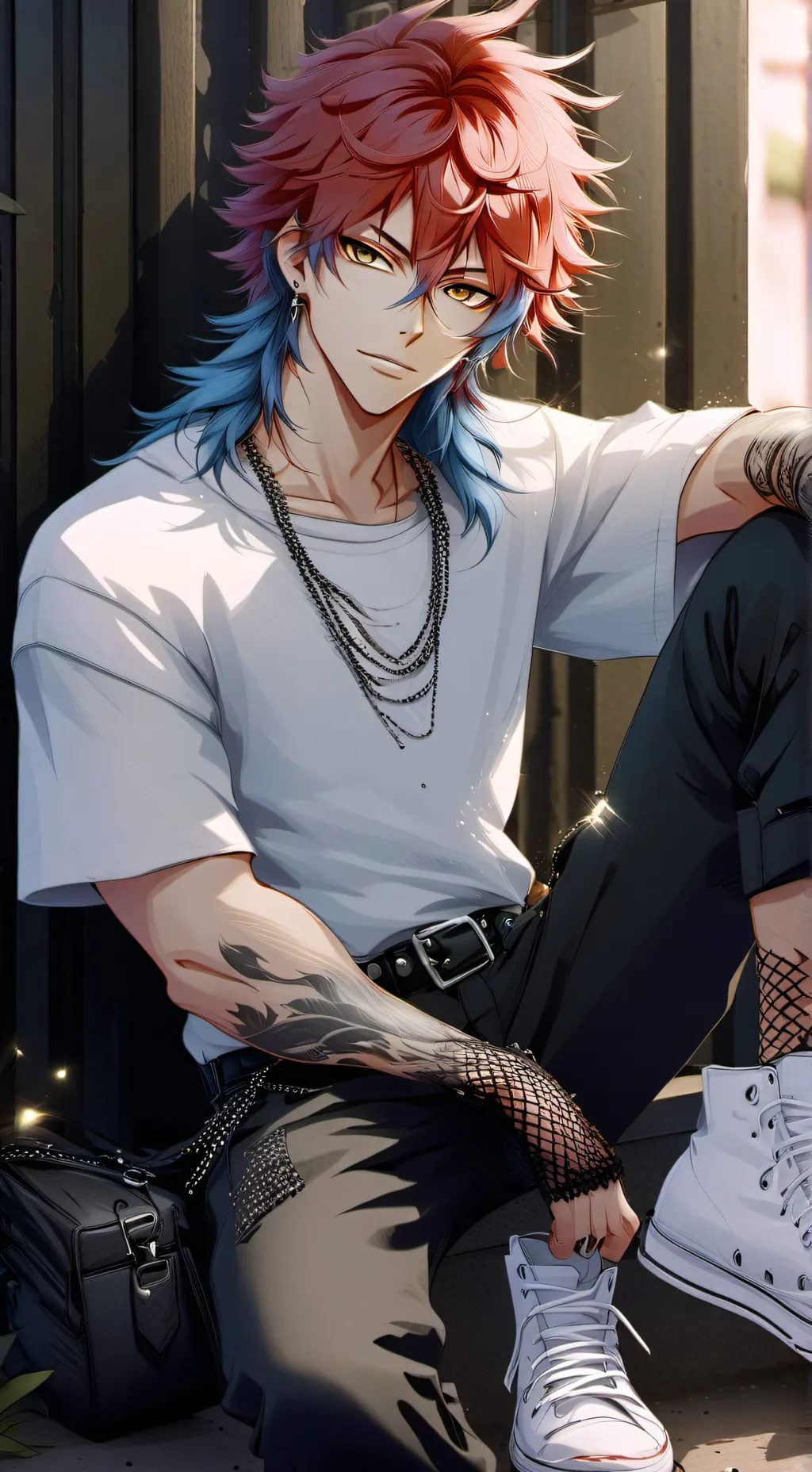 ai character: LEVI  background