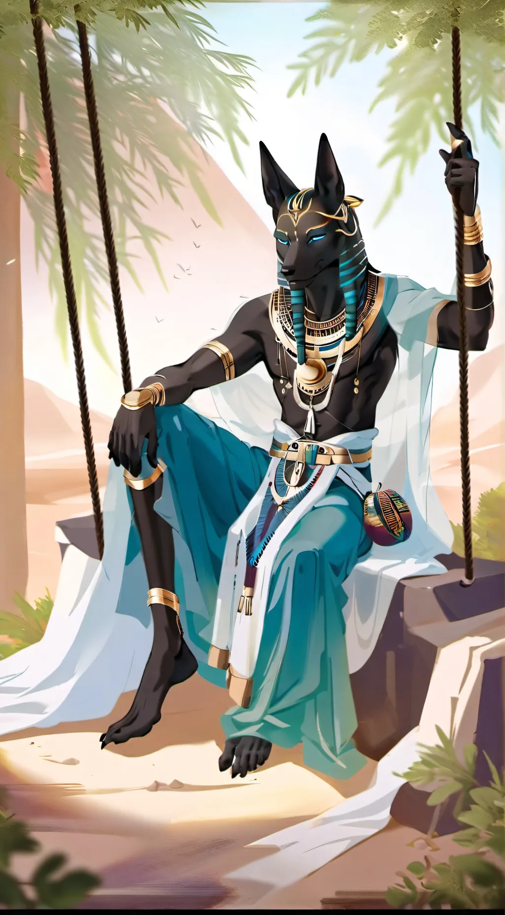 ai character: Anubis background