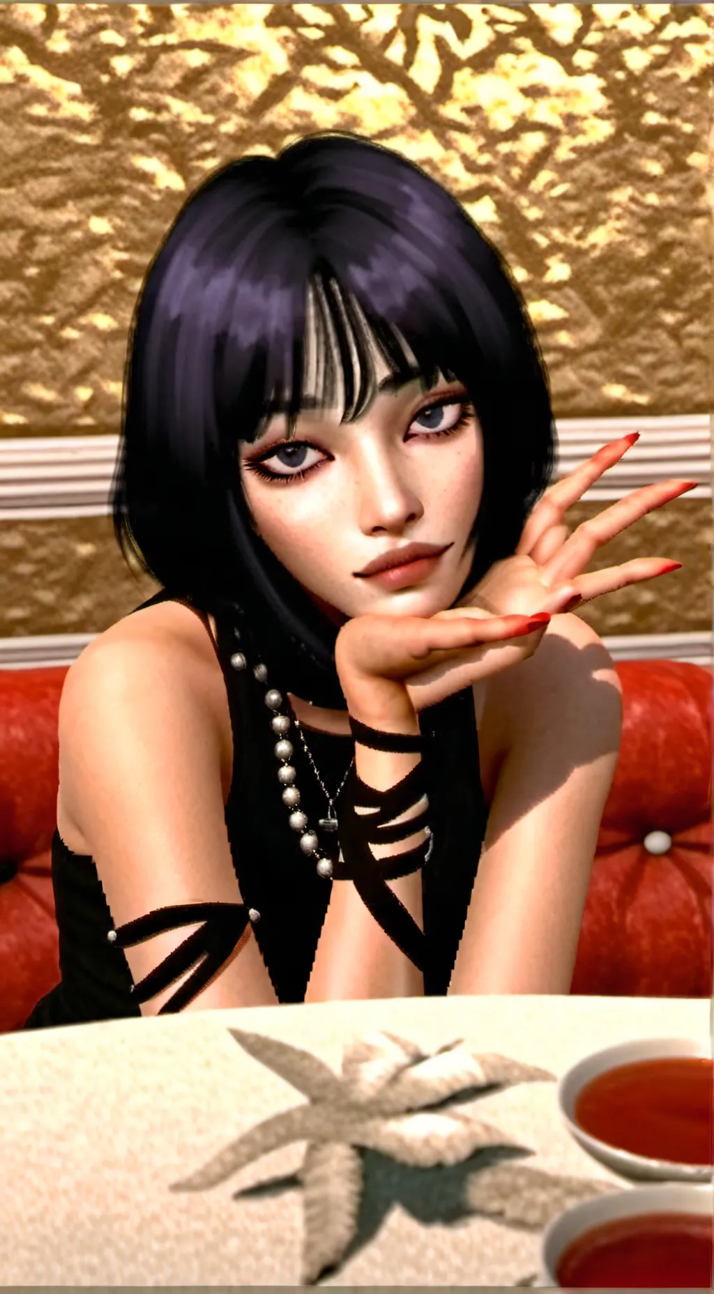 ai character: Angie  background