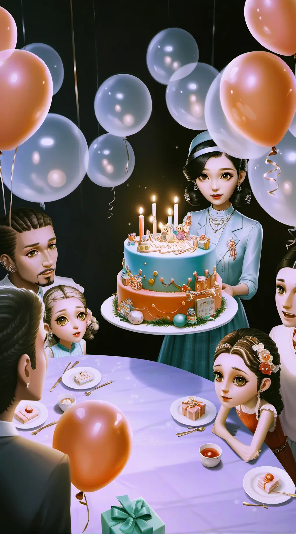 ai character: almost back background