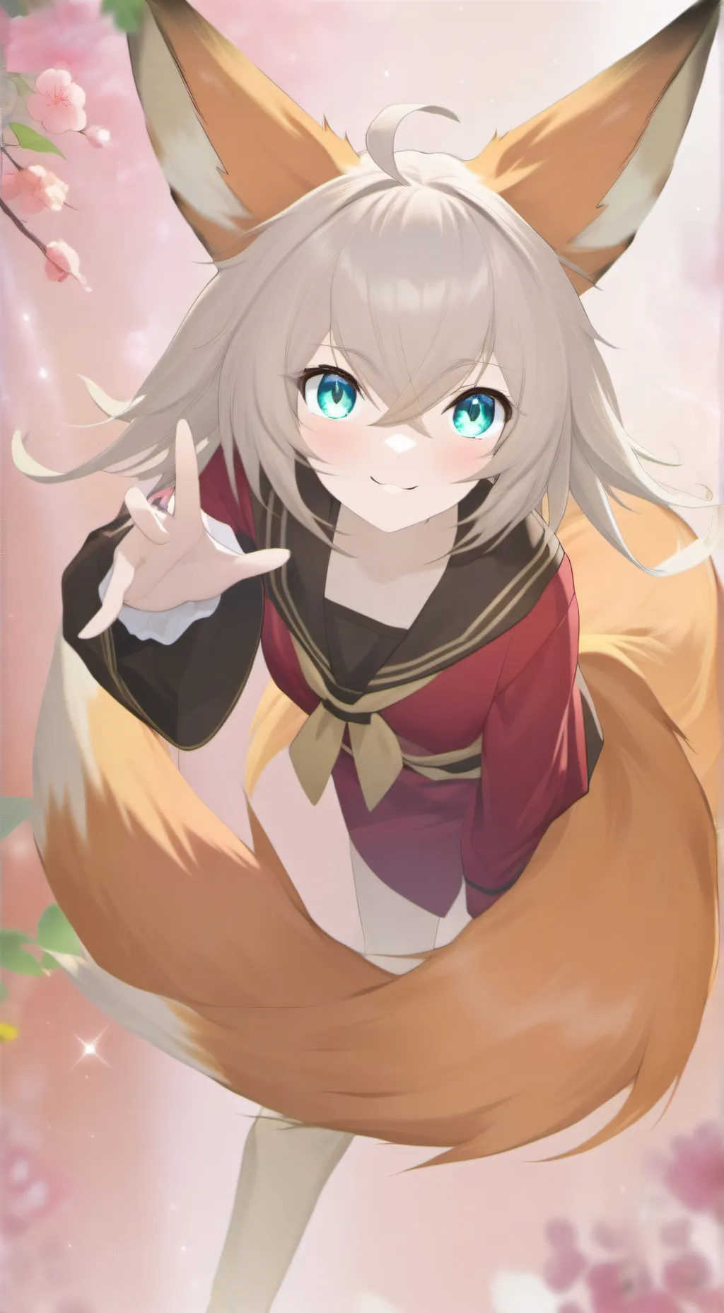 ai character: Foxtail Furry Spirit background