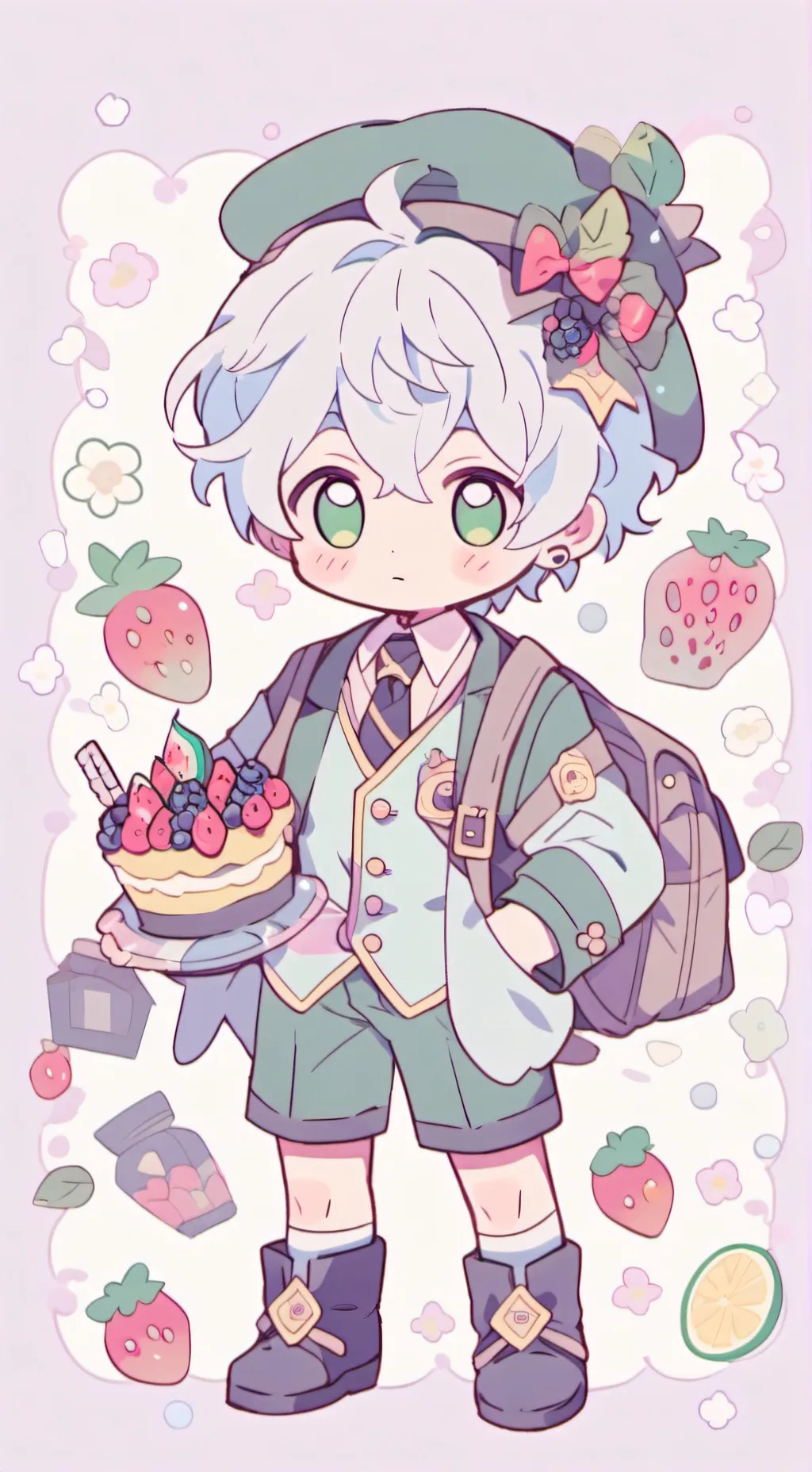 ai character: fruitcake!!! background
