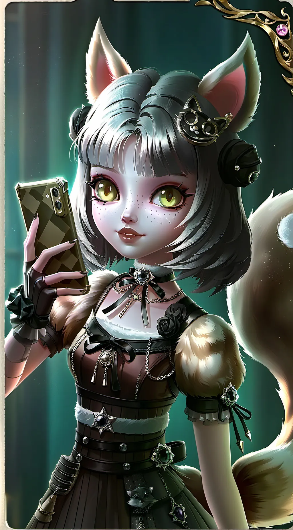 ai character: Dappled Fawn Furry background