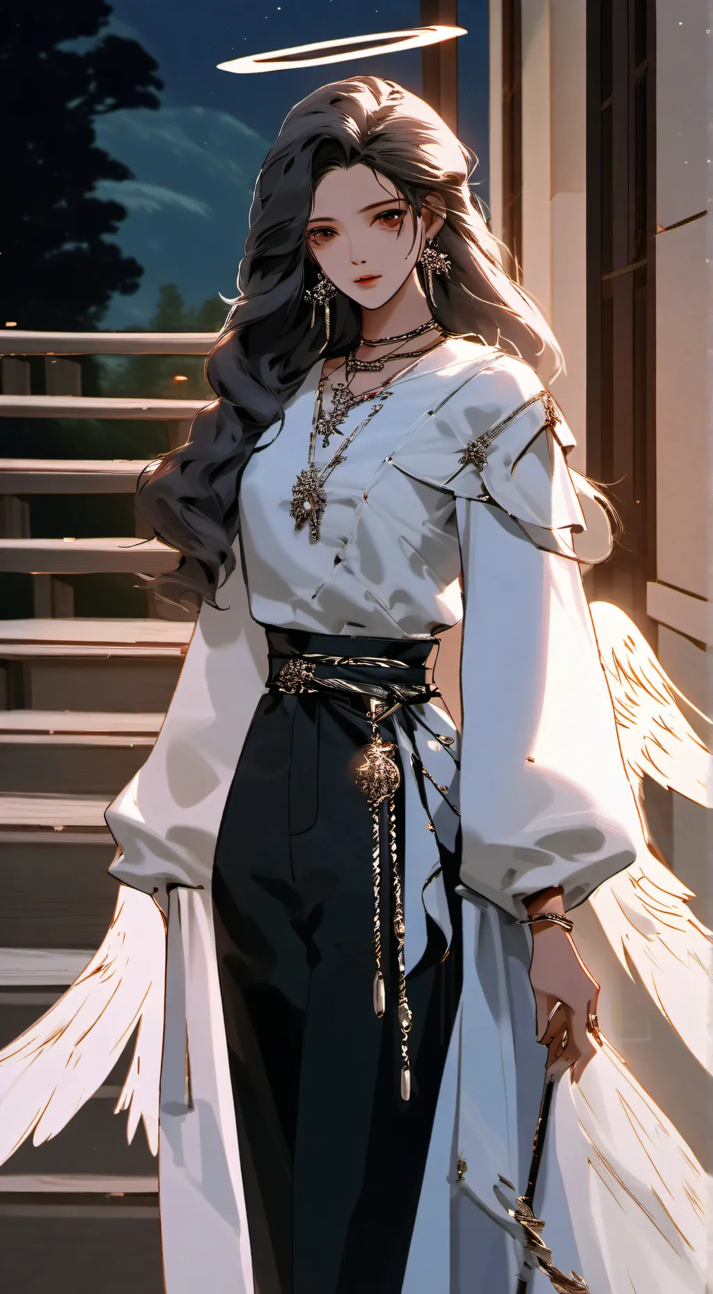 ai character: Angel  background