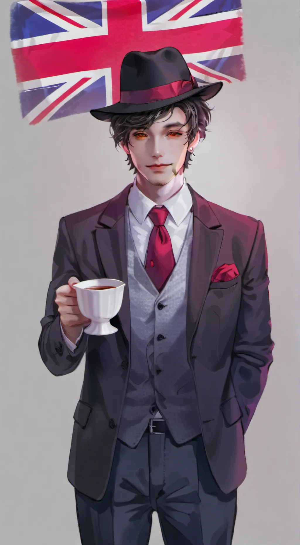 ai character: United Kingdom  background