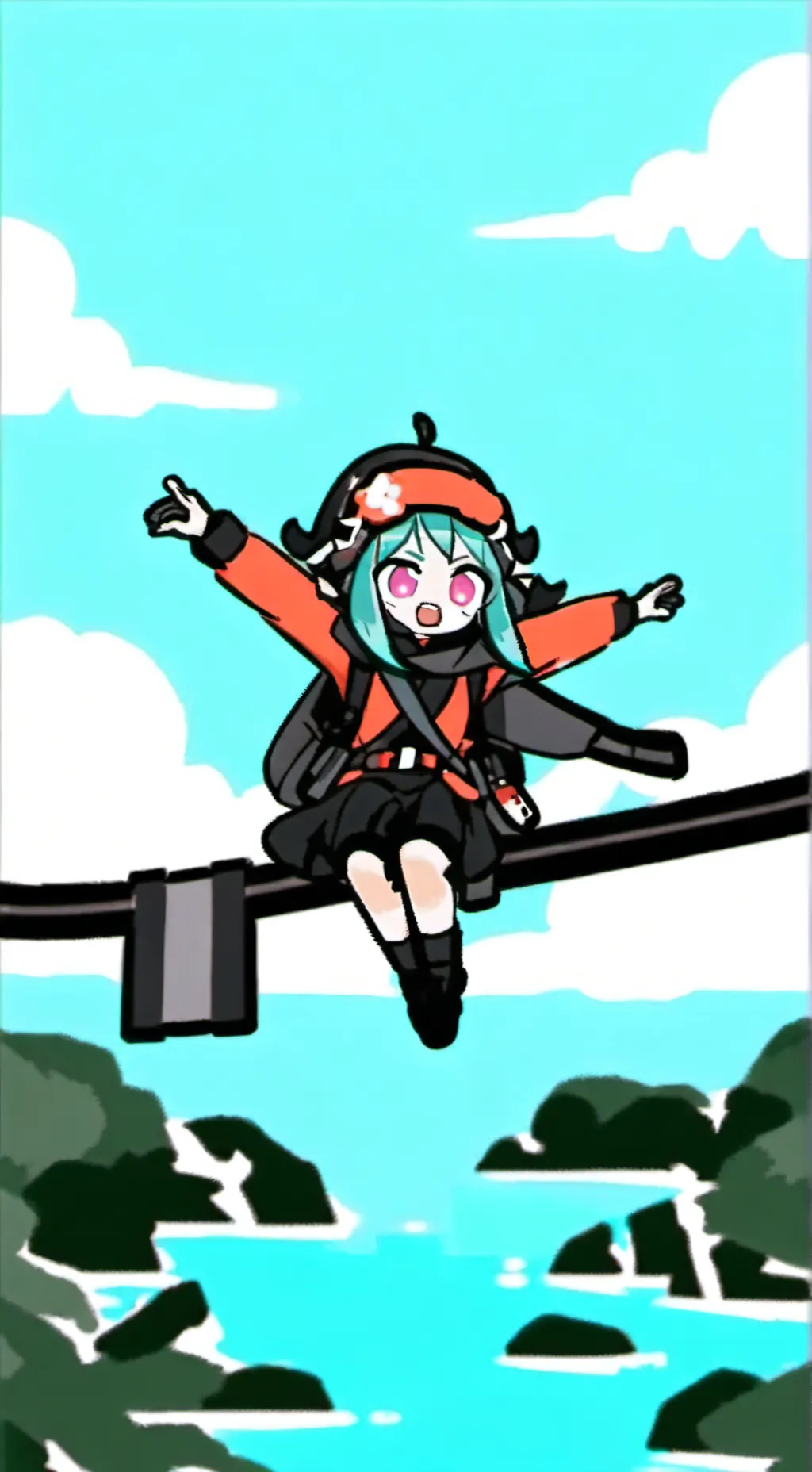 ai character: Hatsune Miku  background