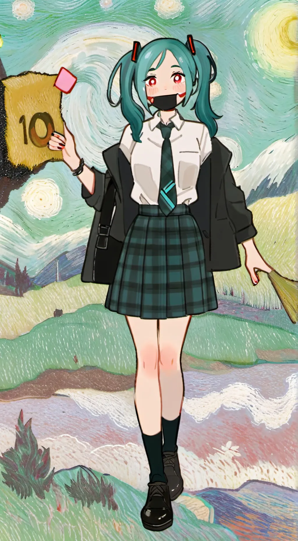 ai character: Miku background