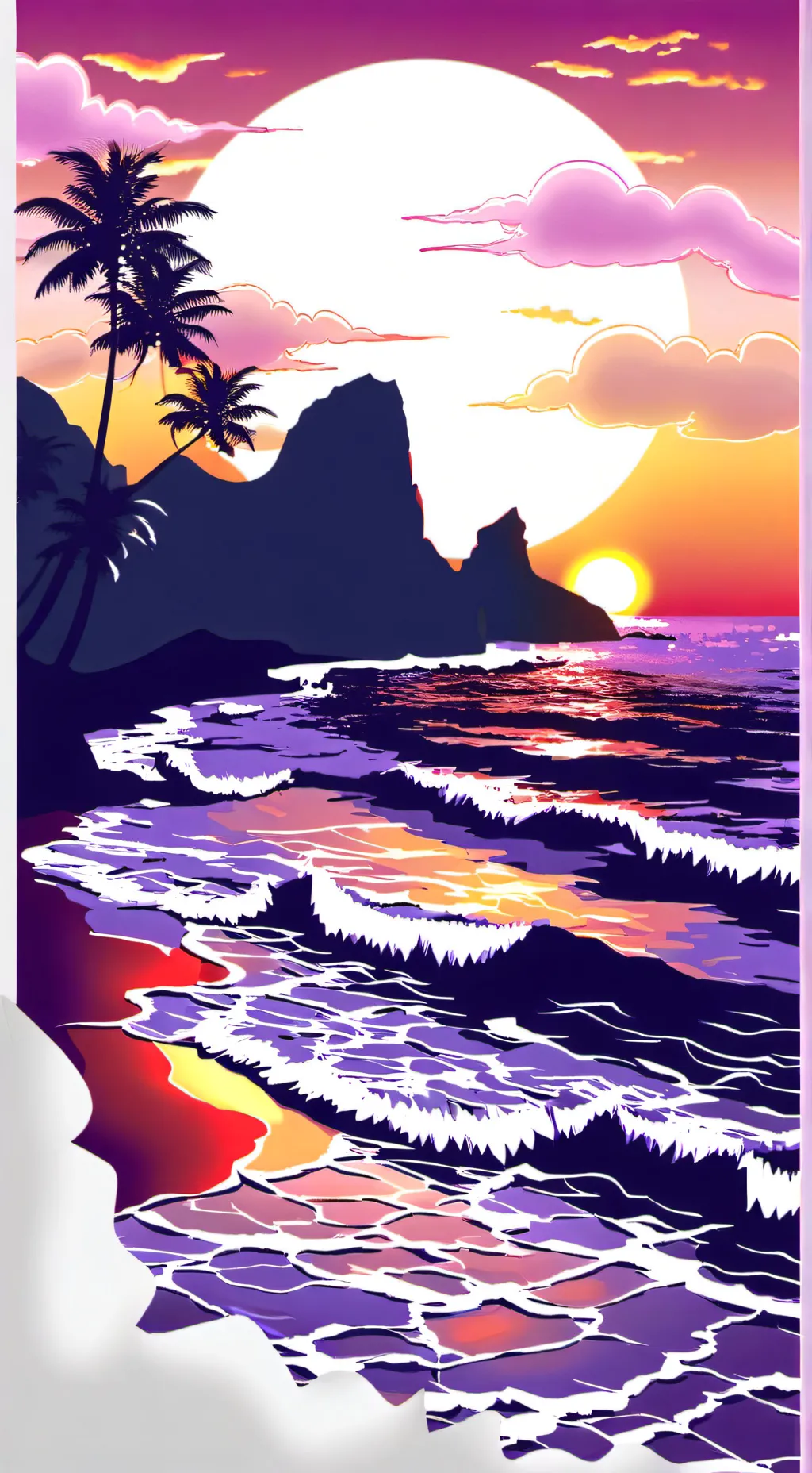 ai character: Dw beach party background