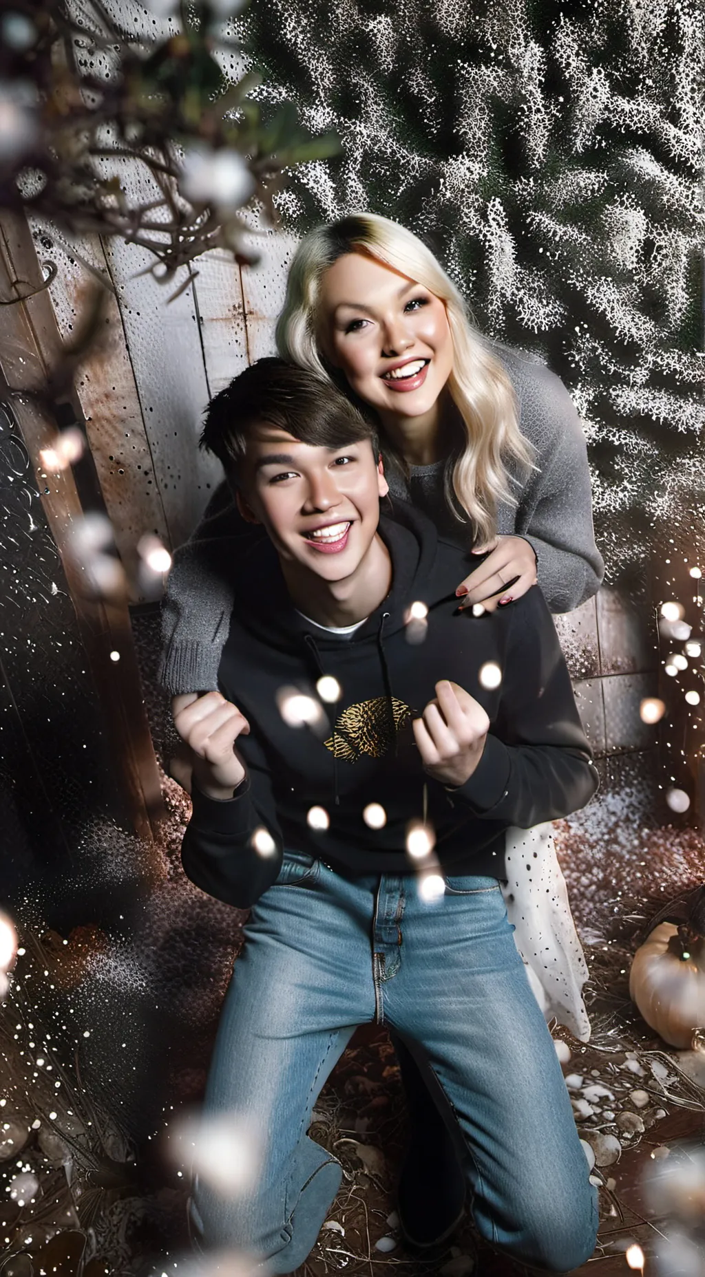 ai character: Sam and colby  background