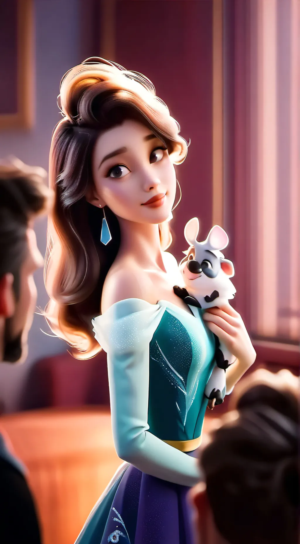 ai character: Esmeralda  background