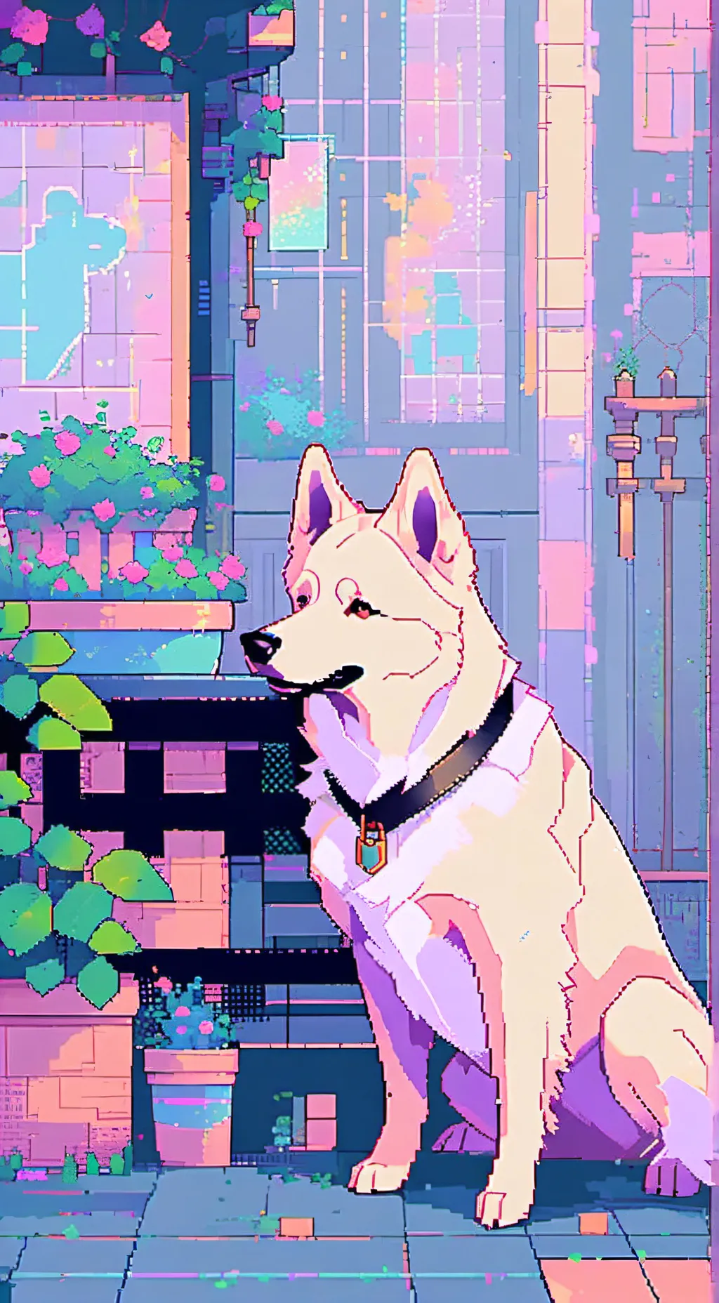 ai character: Dog park background