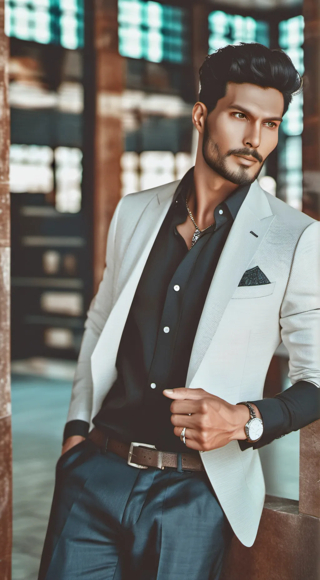 ai character: sigma male  background