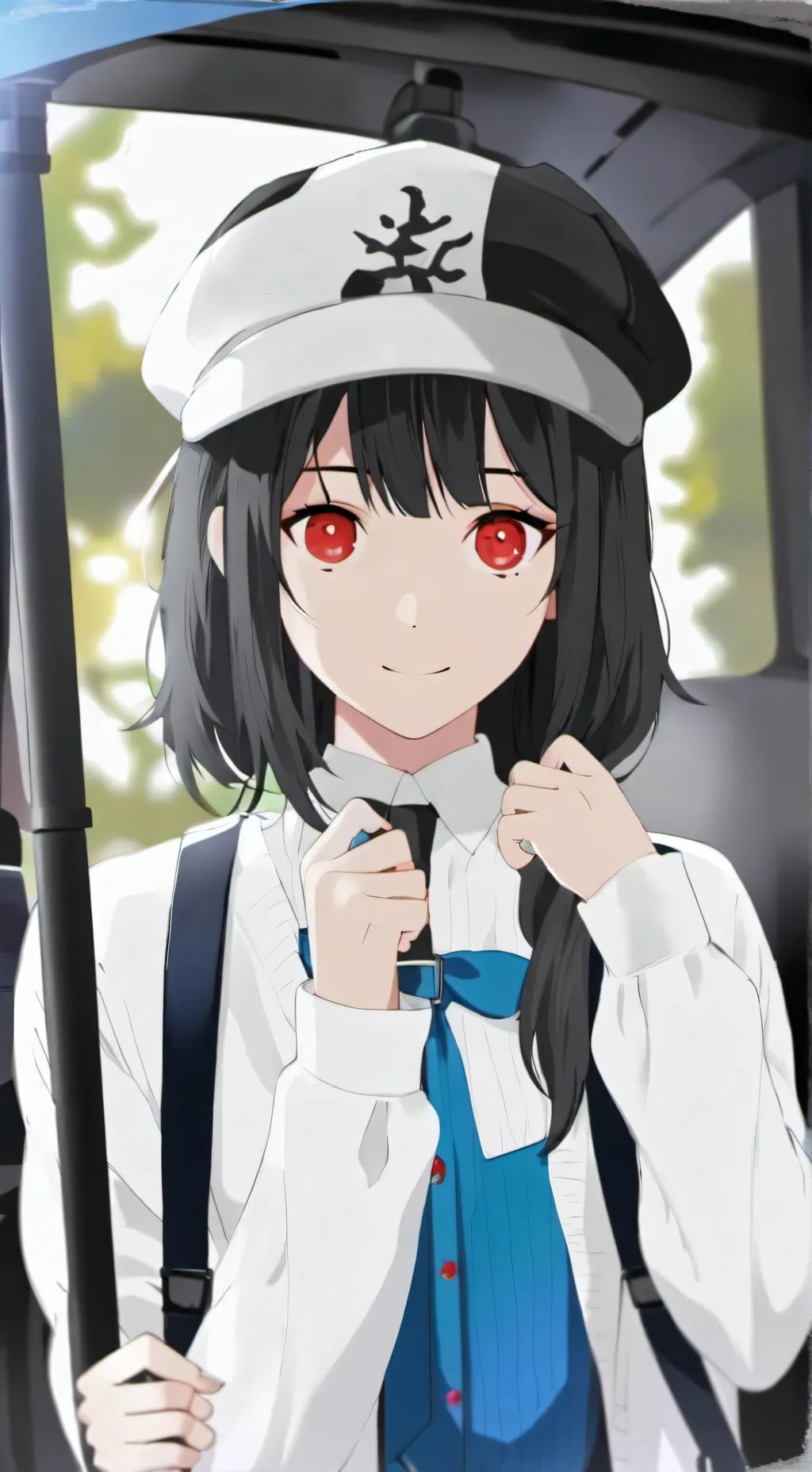 ai character: gatita asustada background