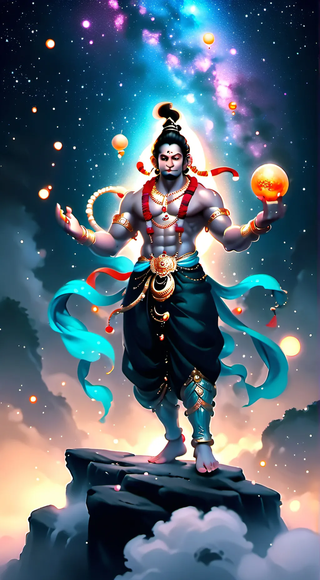 ai character: Hanuman background