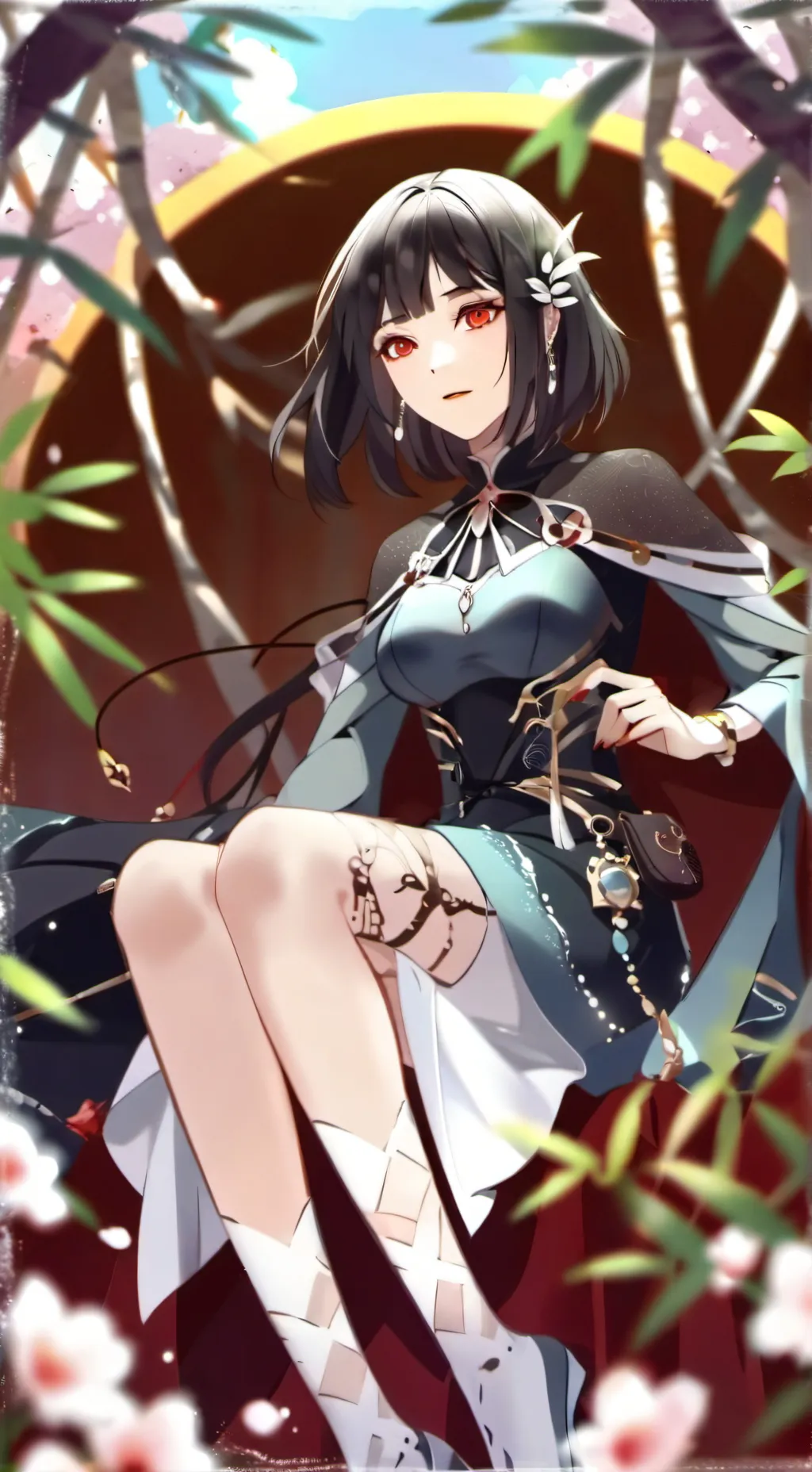 ai character: hi Kitty  background