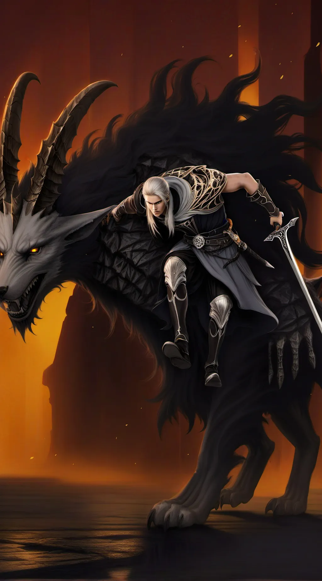 ai character: ￼ shadow of dark background