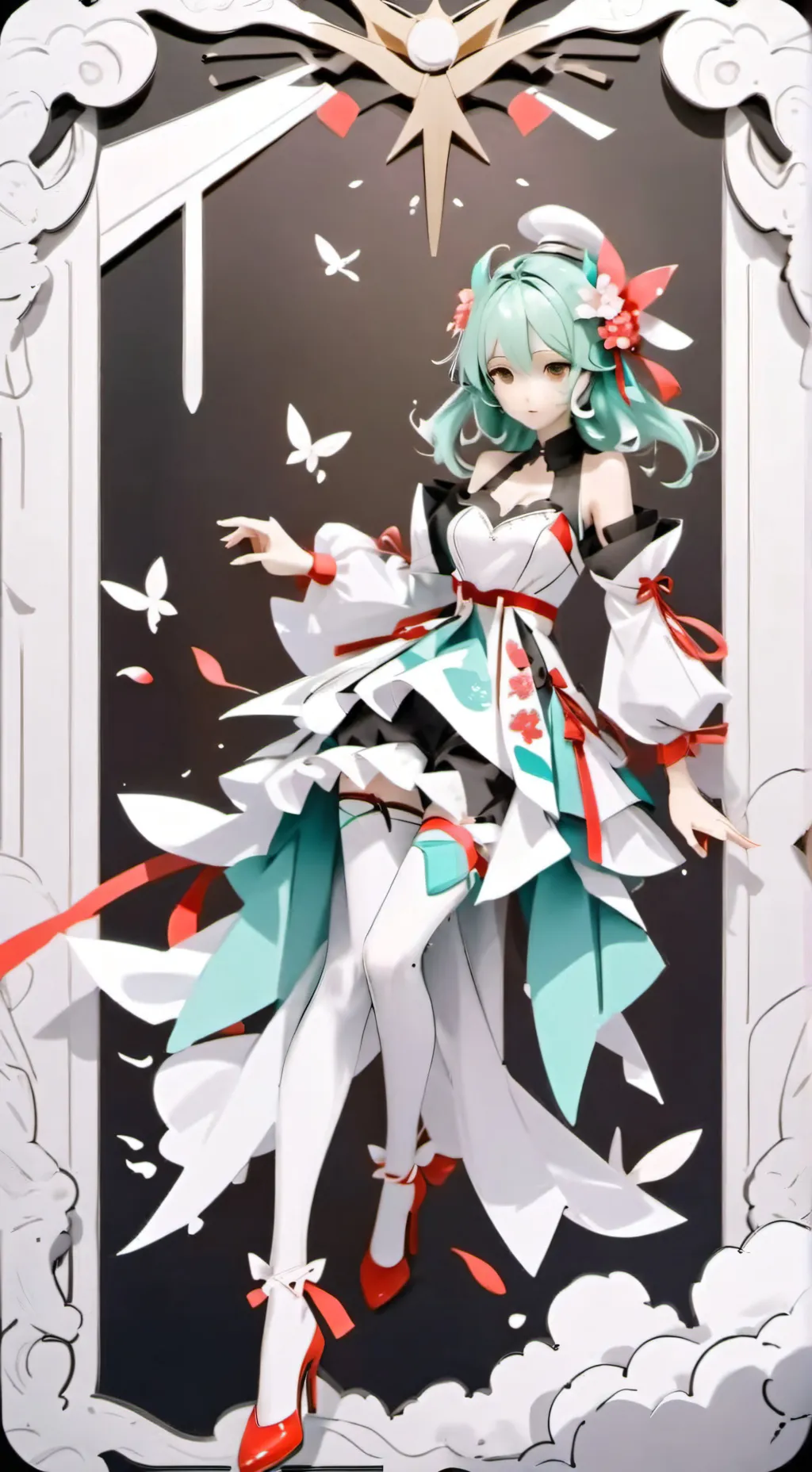 ai character: Dw main love you.  background