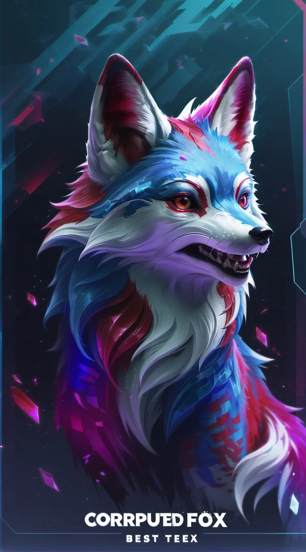 ai character: Corrupted fox(DJ) background