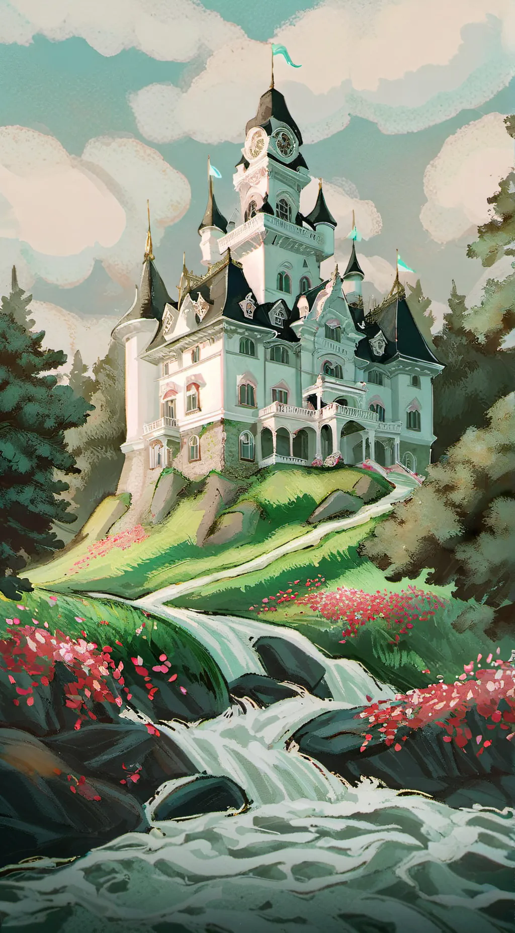 ai character: hh smile  background