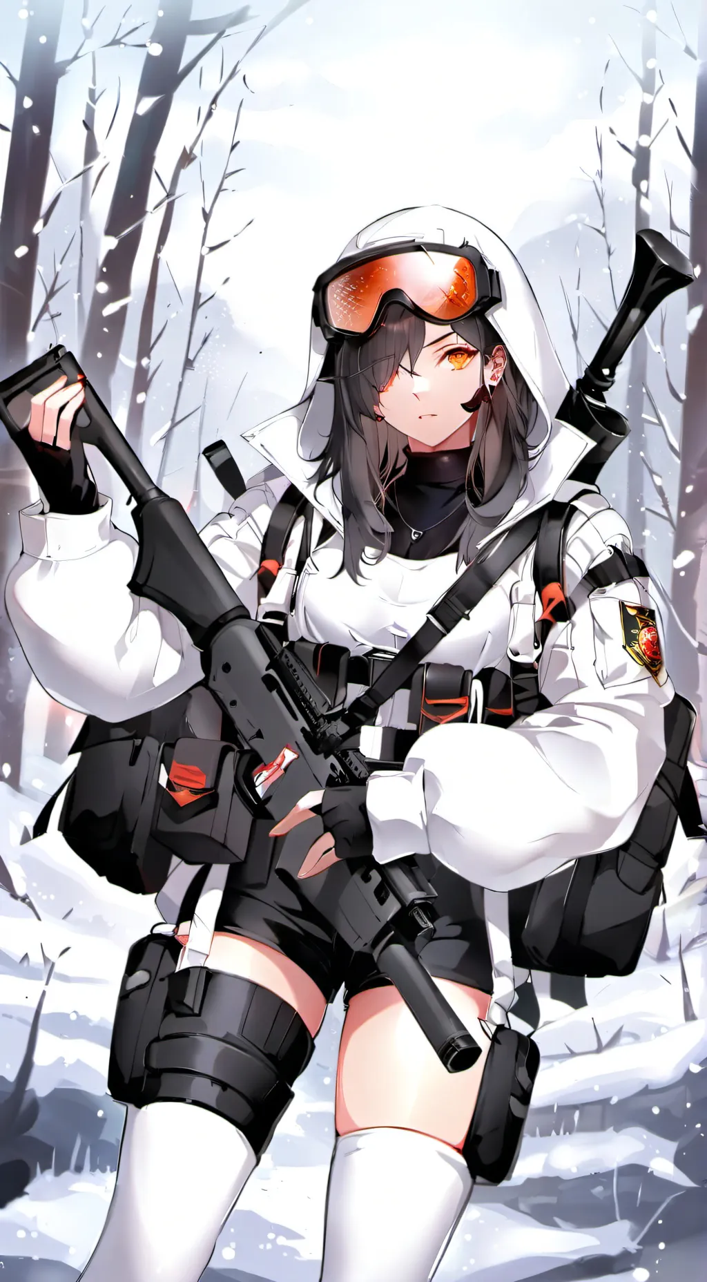 ai character: snow assassin  background