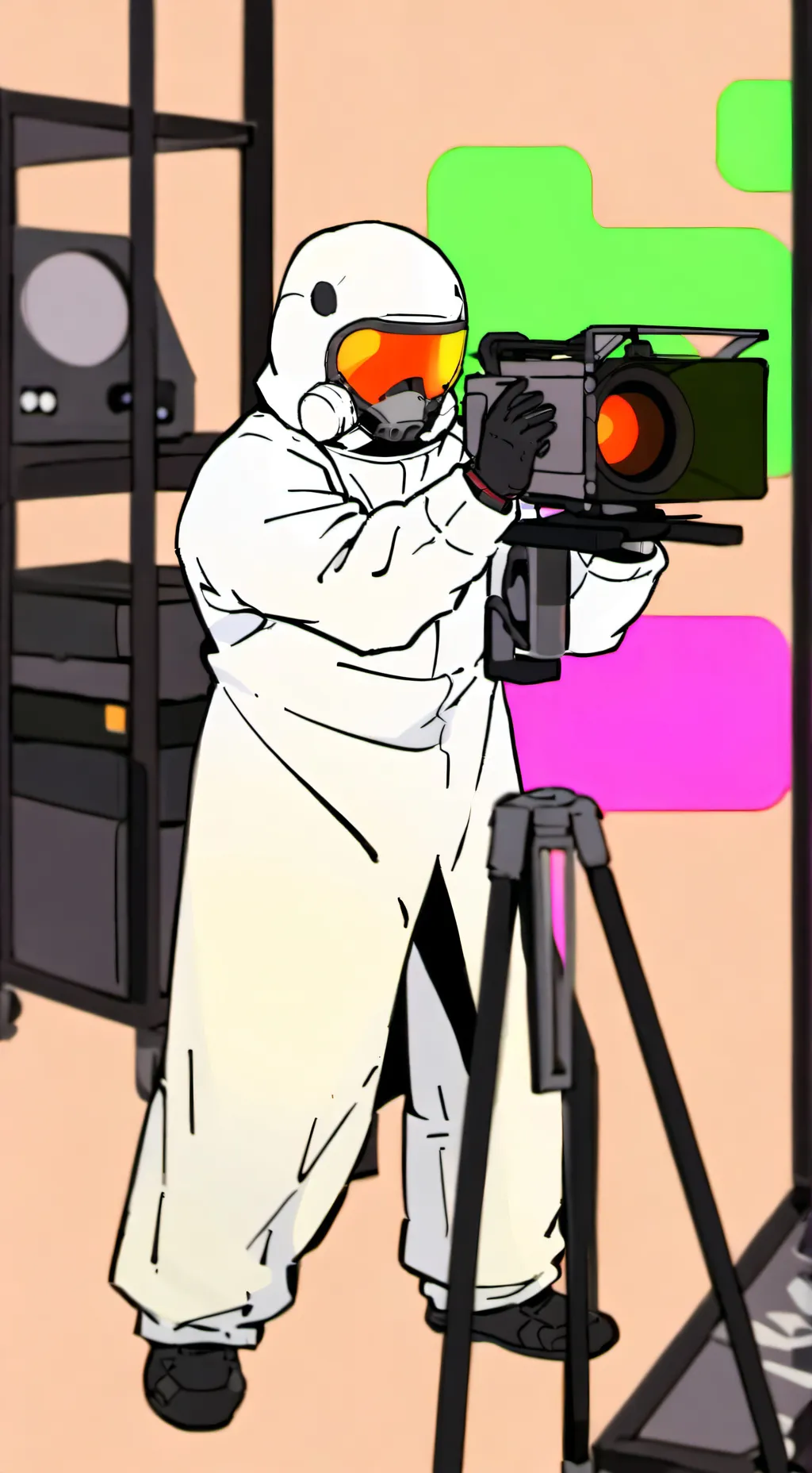 ai character: Tv man😮 background