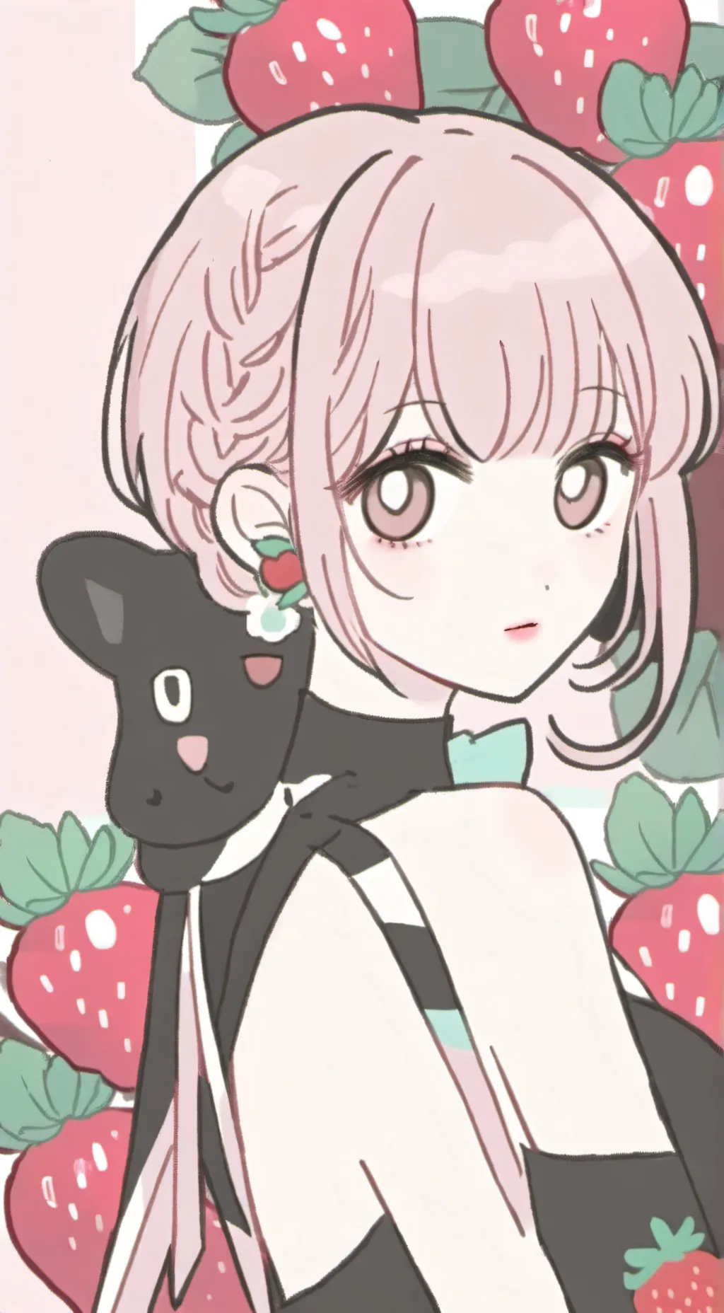 ai character: 🍓🩷Sprout from dw🩷🍓 background