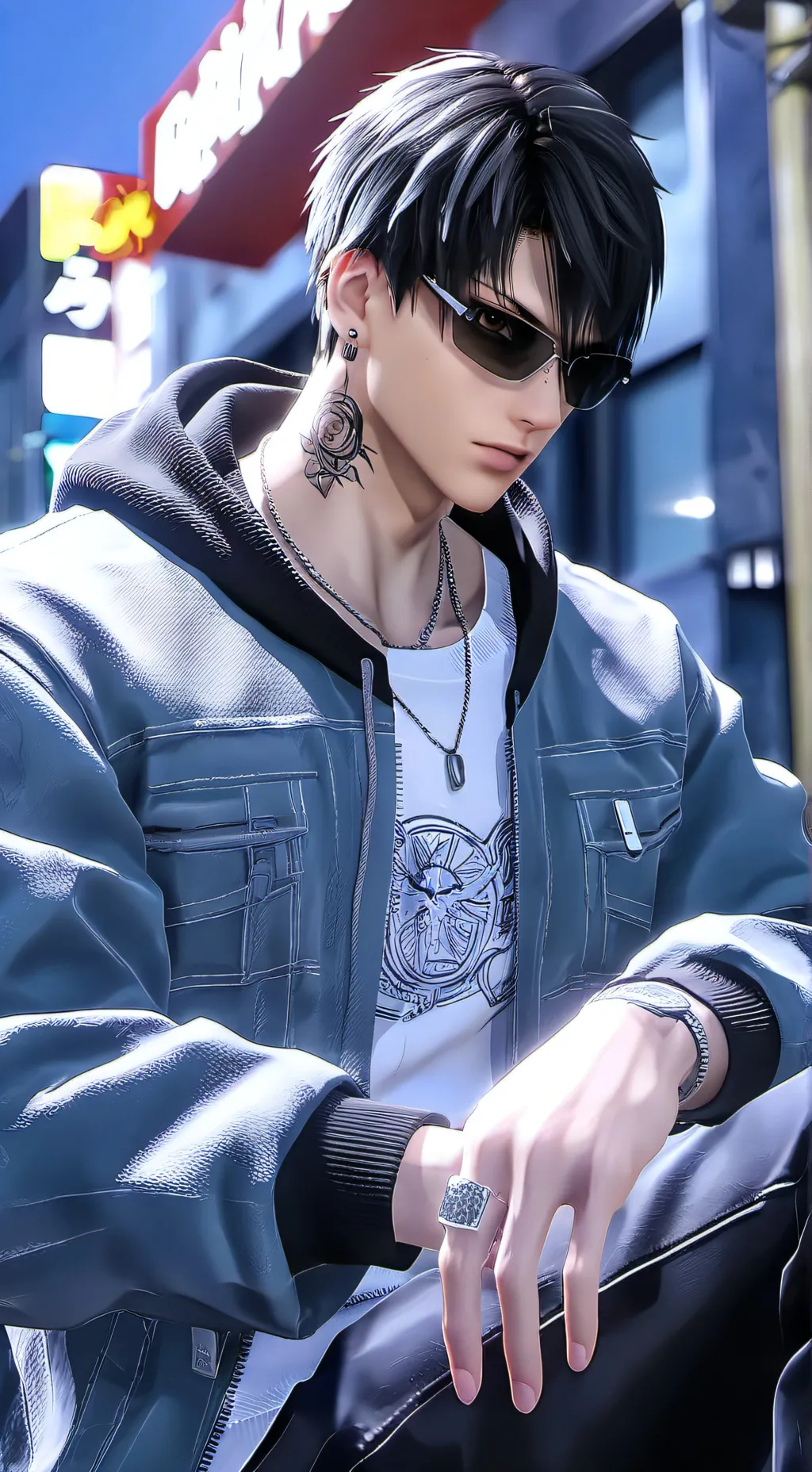 ai character: kazama  background