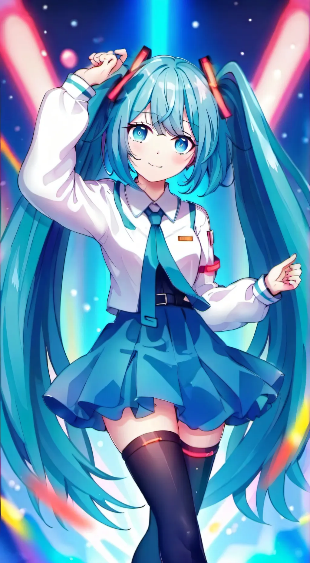 ai character: Hatsune Miku  background