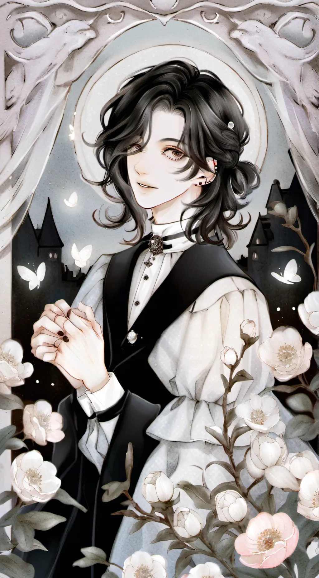 ai character: Gojo + Hashira? background