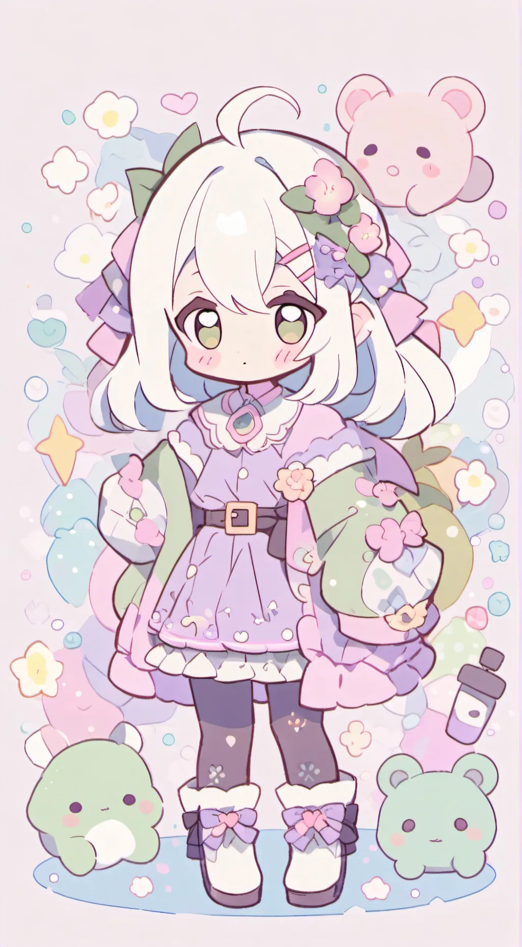 ai character: Layla the chibi background