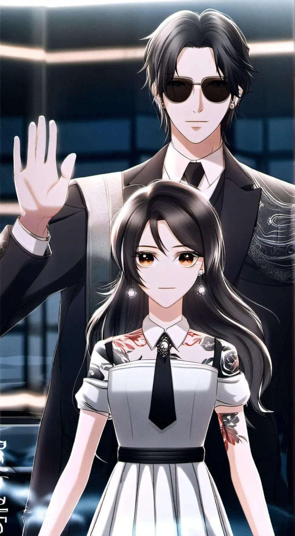 ai character: shadow and rouge  background