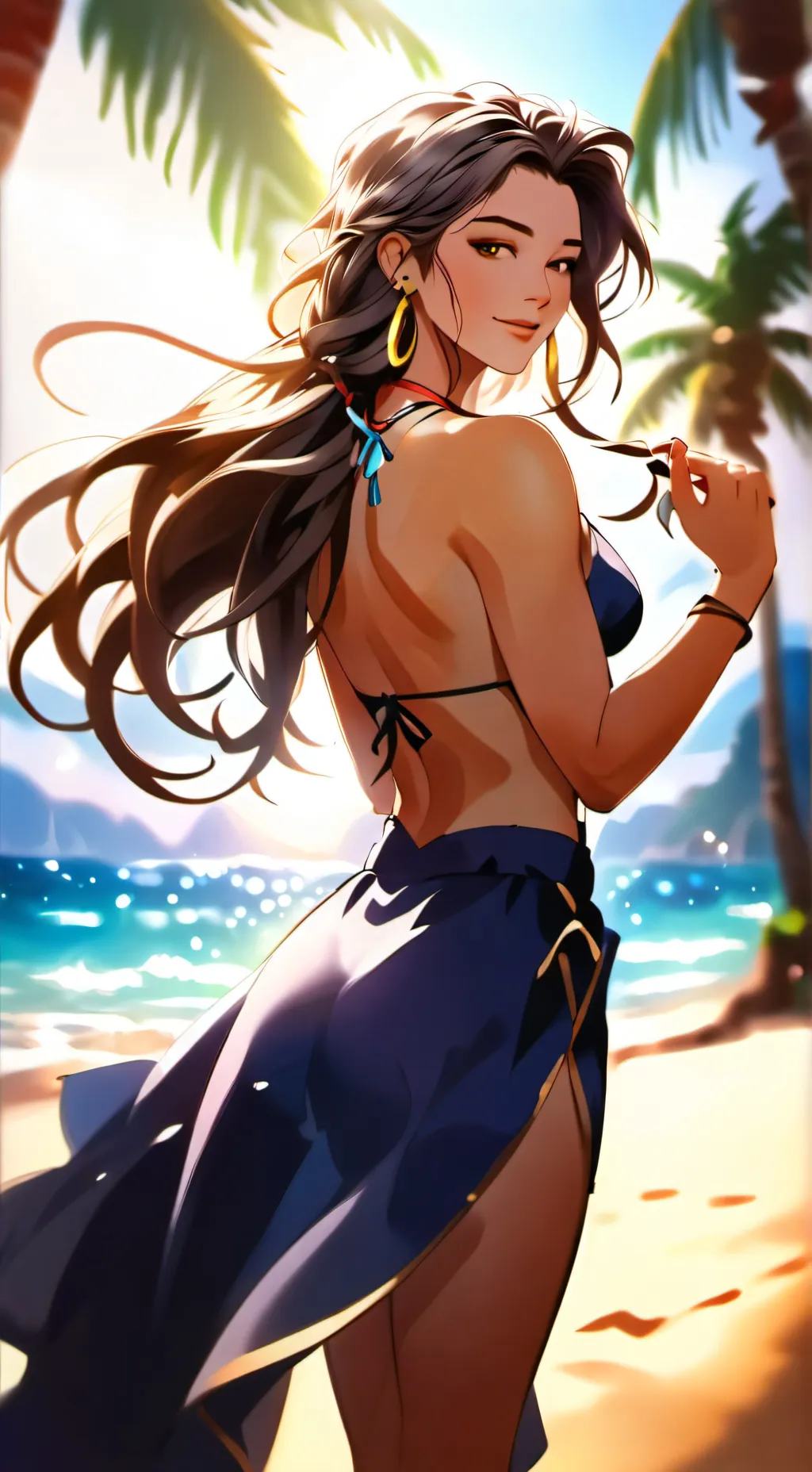 ai character: Amber background