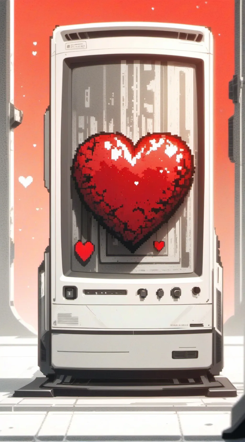 ai character: warming check-up background