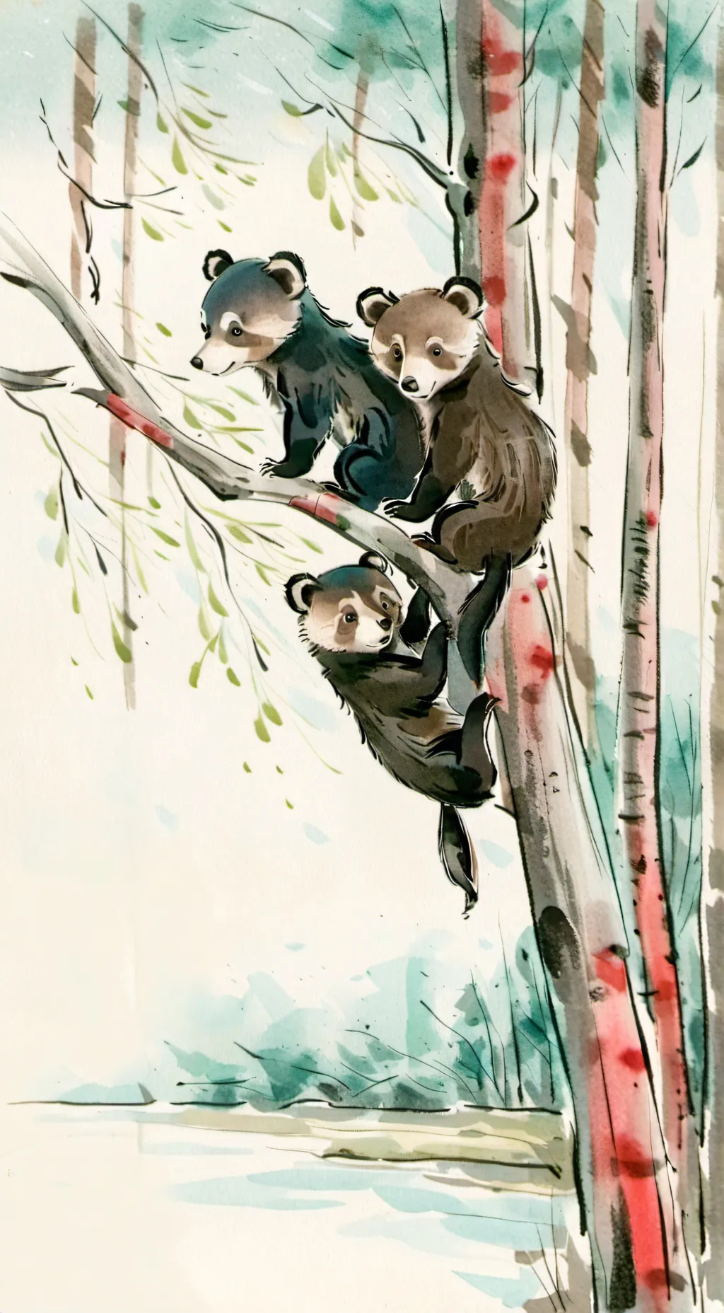 ai character: Baby bears background