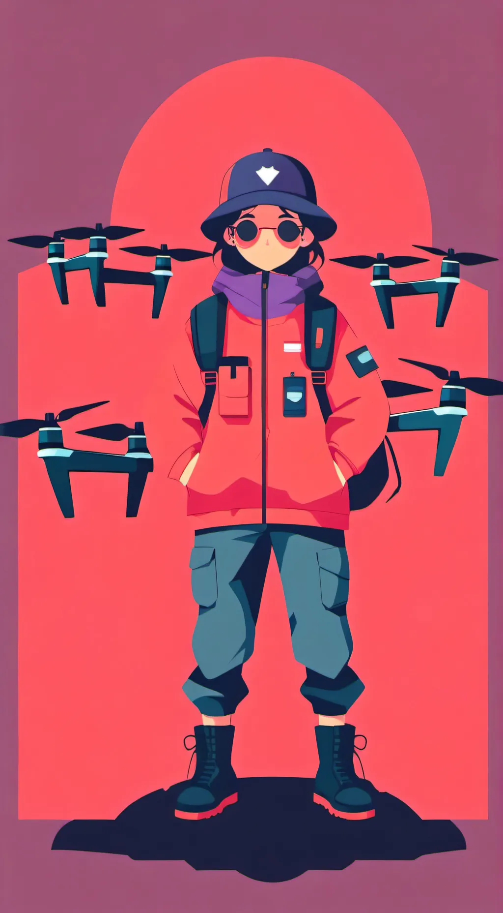 ai character: Murder drones background