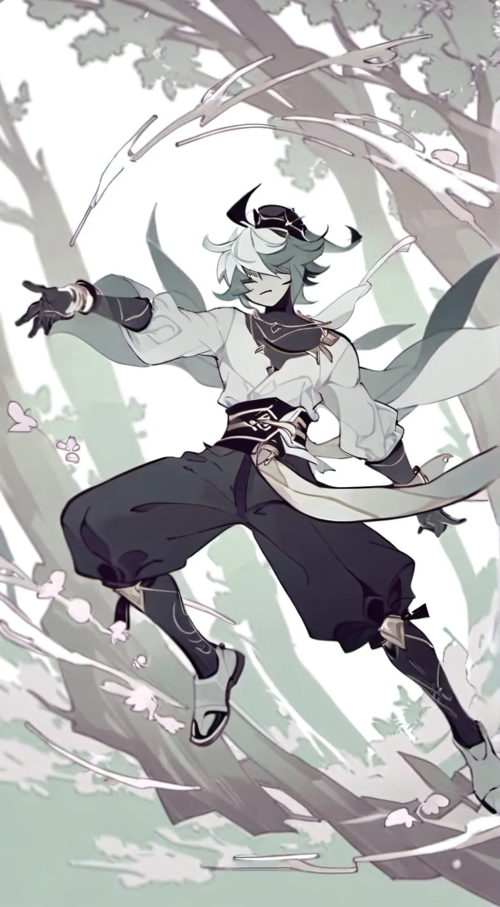 ai character: Light background