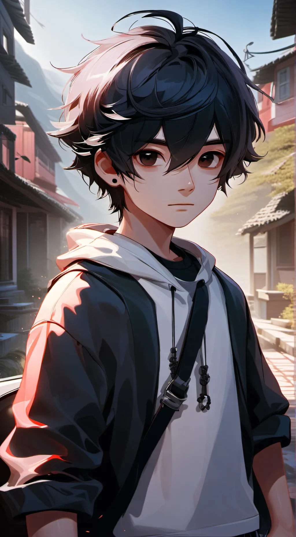 ai character: 🖤🏴híró🖤🏴 background