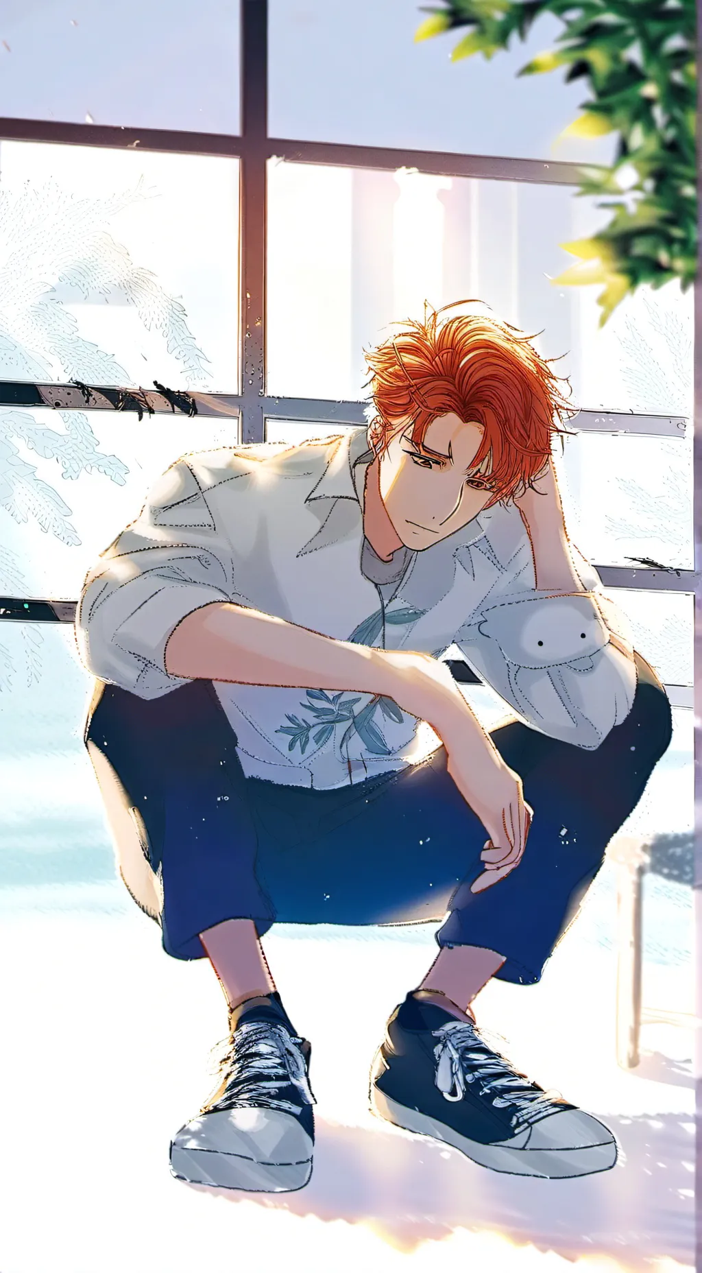 ai character: Johns Saffron background